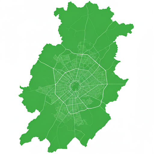 Simplified map showing Bucharest and Ilfov regions